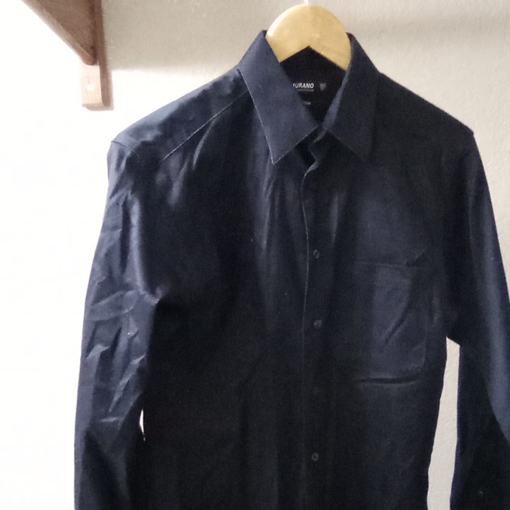 Murano Black Long Sleeve Casual Shirt Size 14 1/2-32 in Great Condition.
